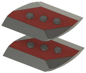 400 mm taisno asmeņu komplekts DF SC600